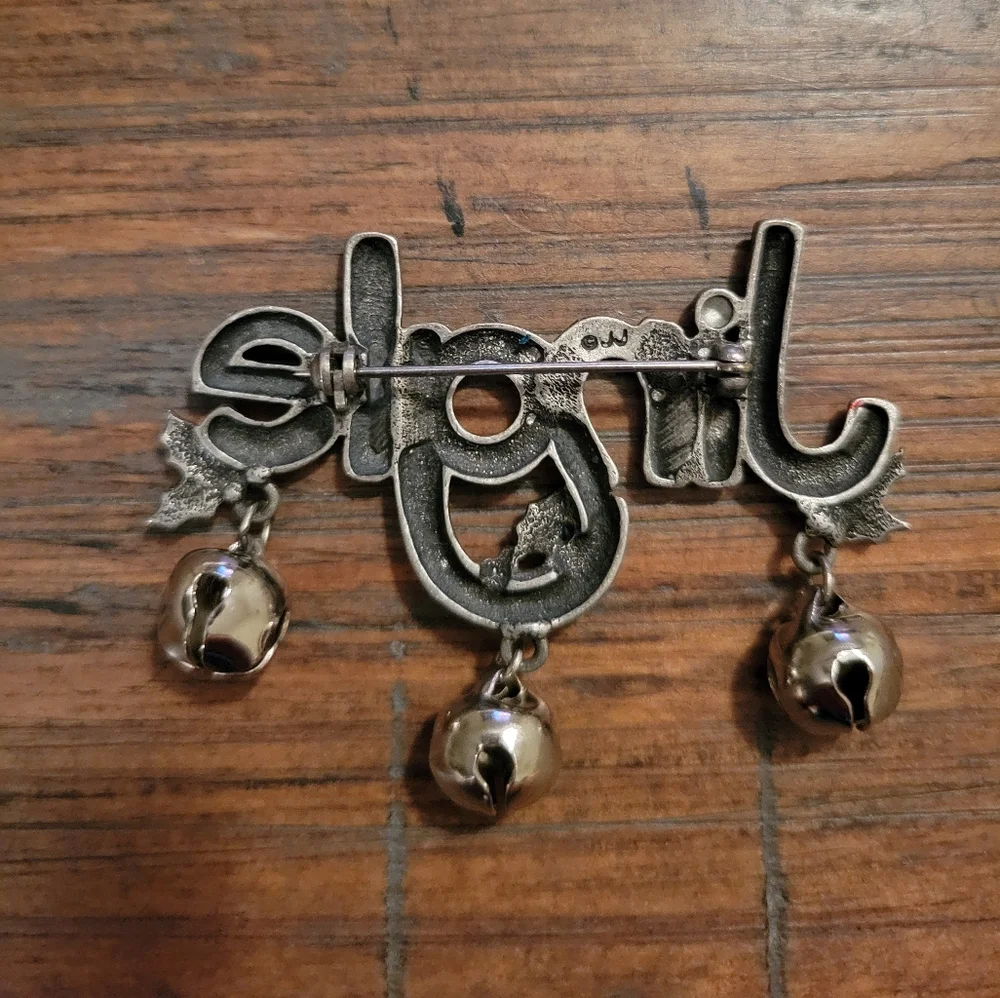 Vintage JJ Jingle Bells Brooch